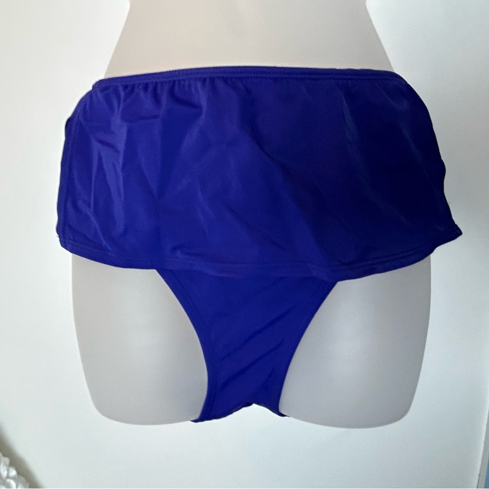 Victoria's Secret Blue Bikini Mini Skirt Bottoms Large